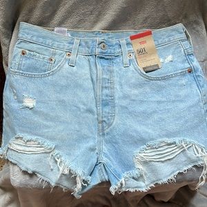 Levi 501 High-rise jean shorts